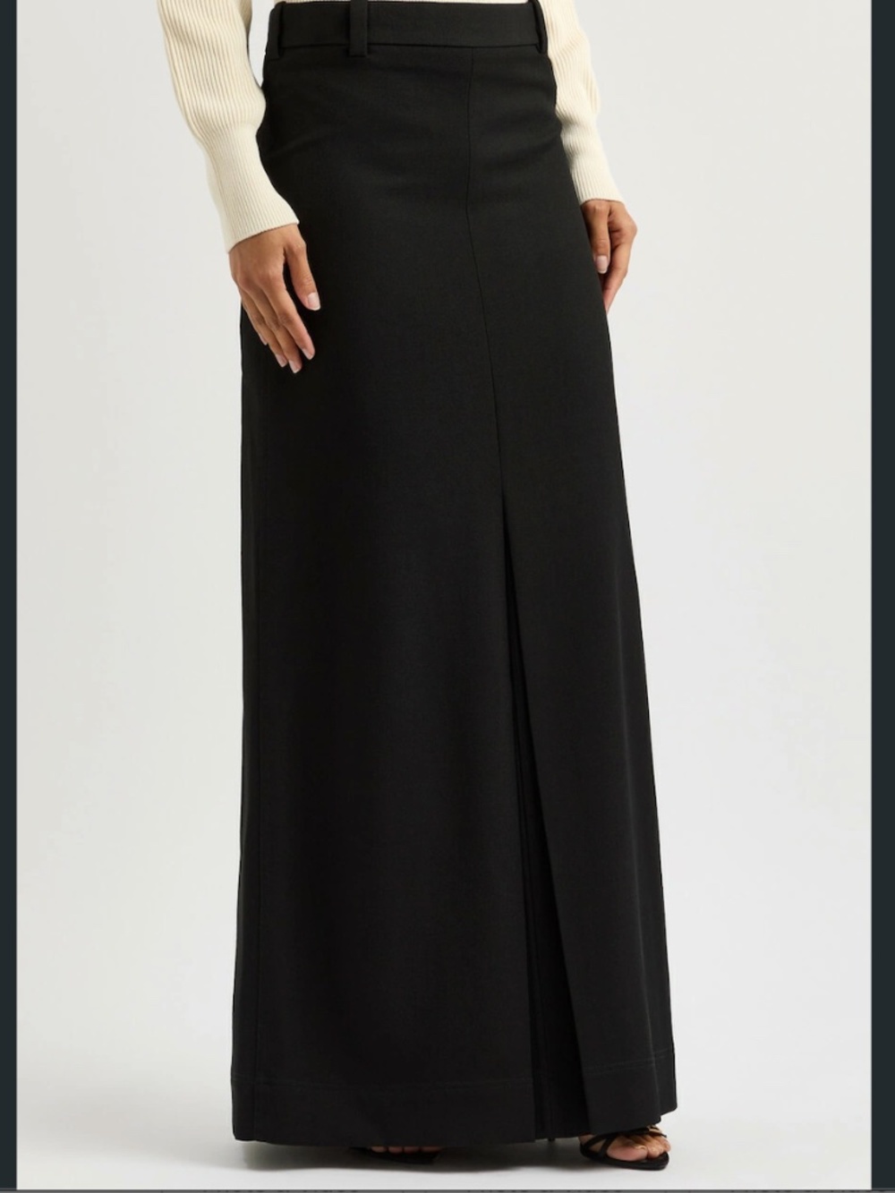 Victoria Beckham Wool-blend Maxi Skirt Black NWOT Size 10